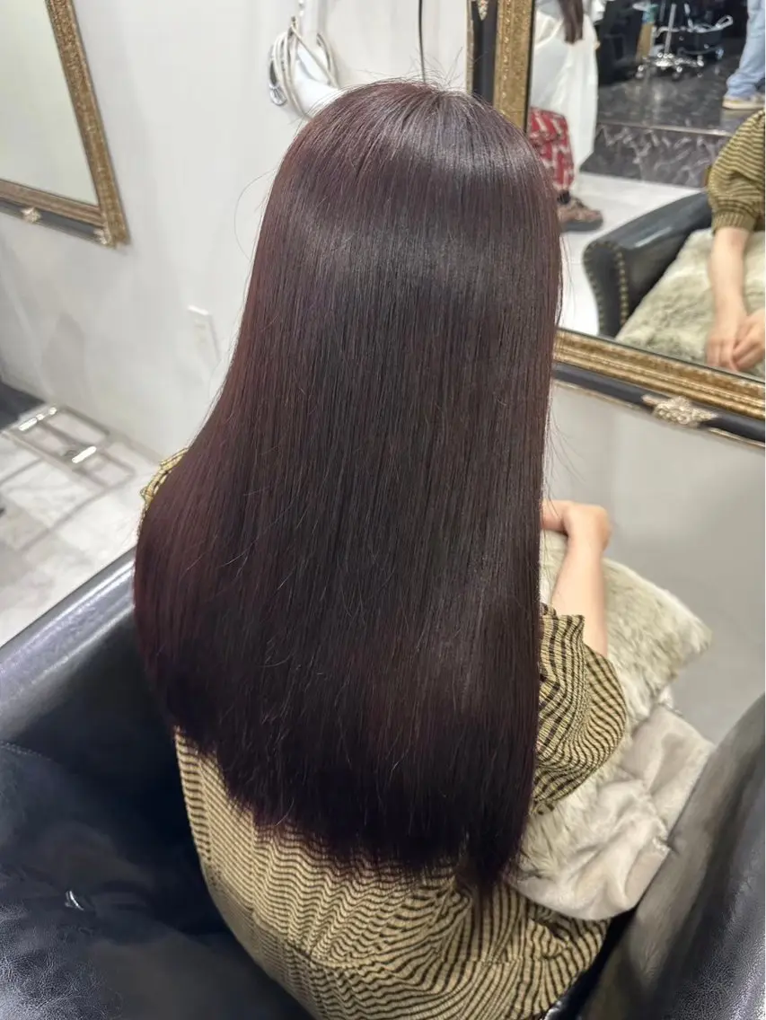 ロング 縮毛矯正 縮毛矯正 トリートメント ハイトーンカラー / kureaのヘアスタイル