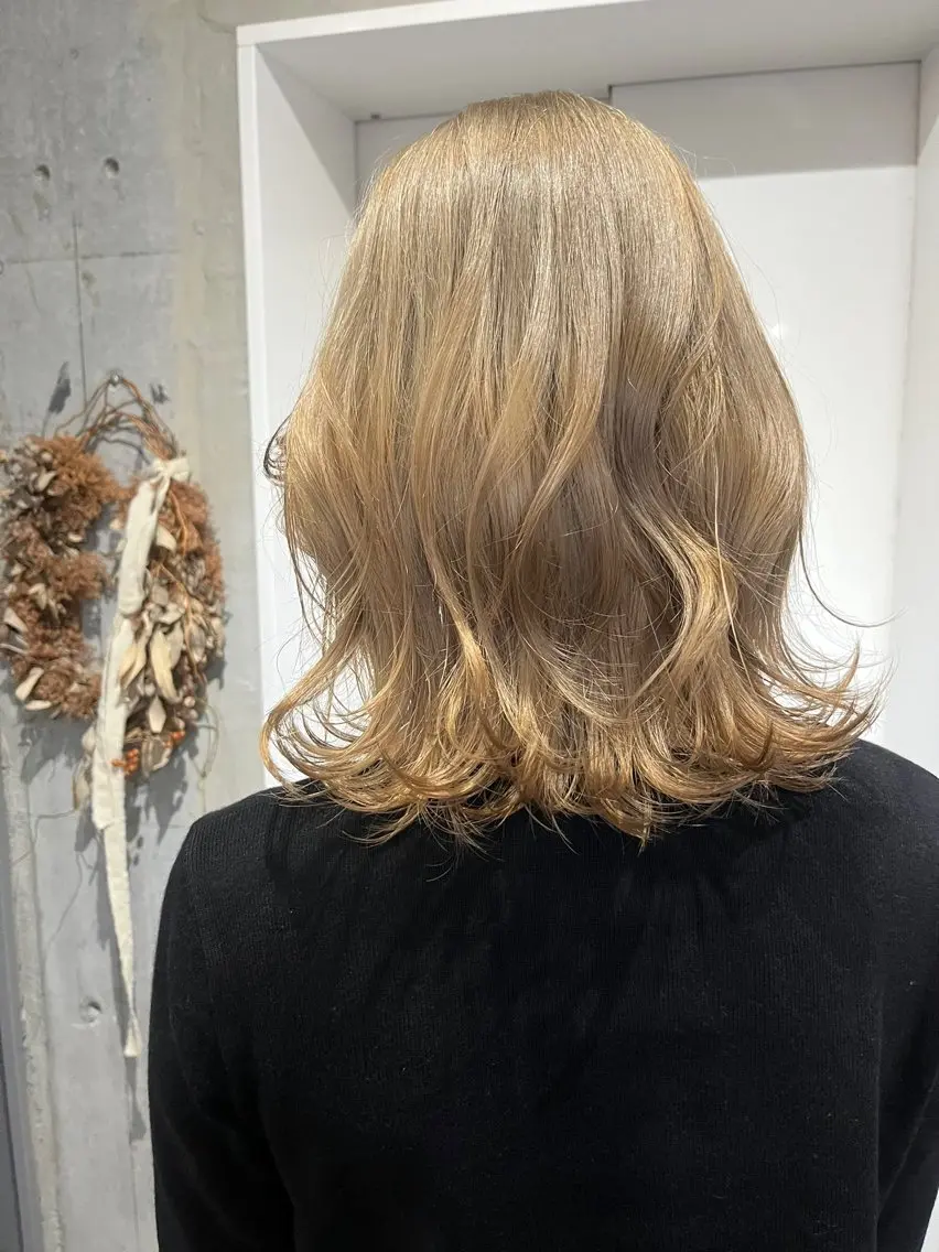 ミディアム カラー ヘアカラー 駅チカ【ali'i】 アリイ花崎友美☘のヘアスタイル