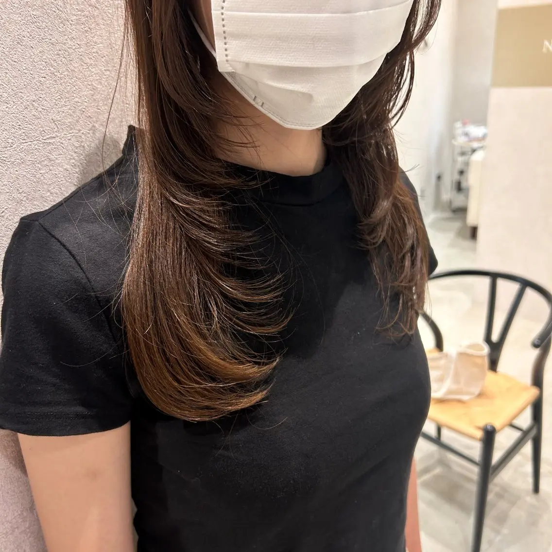 ロング 小顔カット 馬場 美咲のヘアスタイル