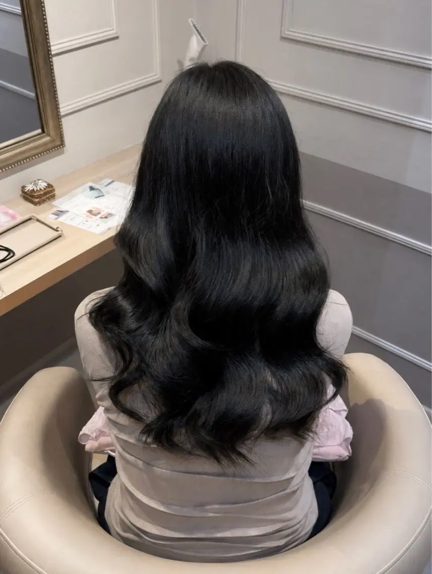 ロング カラー 黒髪 ブルーカラー ブルーブラック 🩰髪質改善/ 艶カラー/uta🩰のヘアスタイル