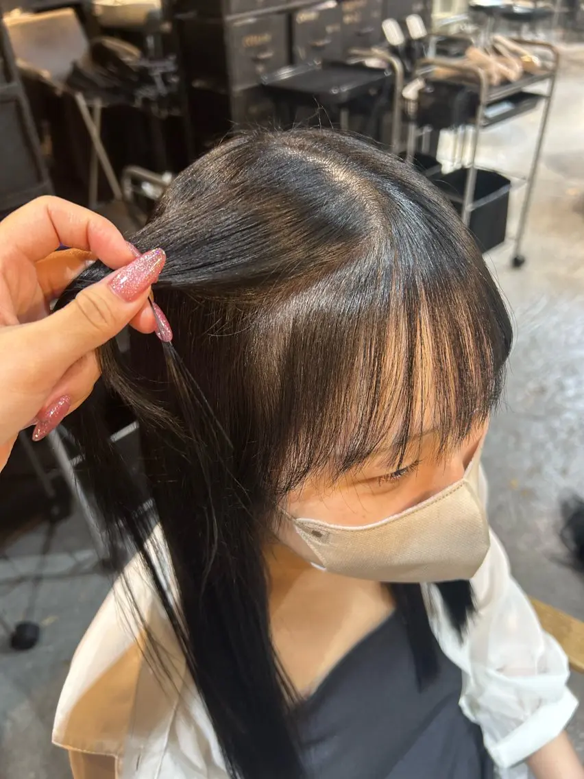 セミロング 縮毛矯正 透明感カラー/おがわ まな🎀のヘアスタイル