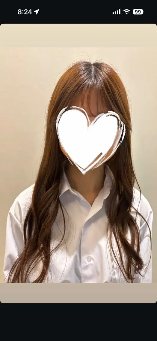 ロング 顔周りカット イナイ ハルカ5月🈵のヘアスタイル