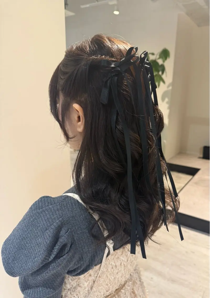 ロング ヘアアレンジ ハーフアップ ヘアセット Connect Rumiのヘアスタイル