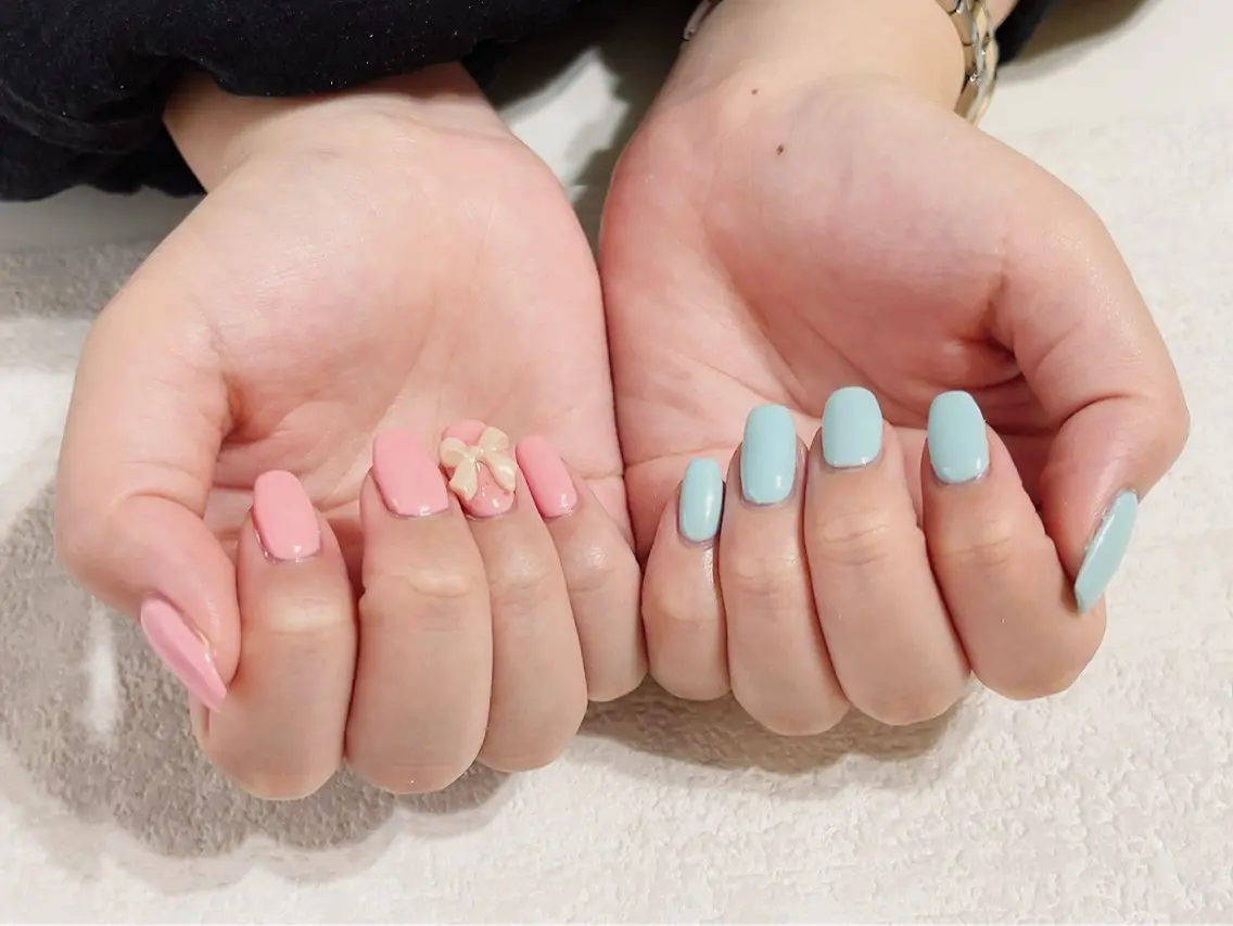 ネイル ジェルネイル メンズネイル パラジェル 夏ネイル ワンホンネイル kikinail 溝の口のネイルデザイン