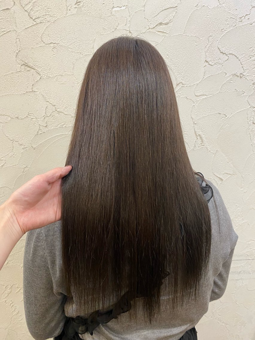 ロング ヘアカラー ツヤ髪&パーマ落とし momokaのヘアスタイル