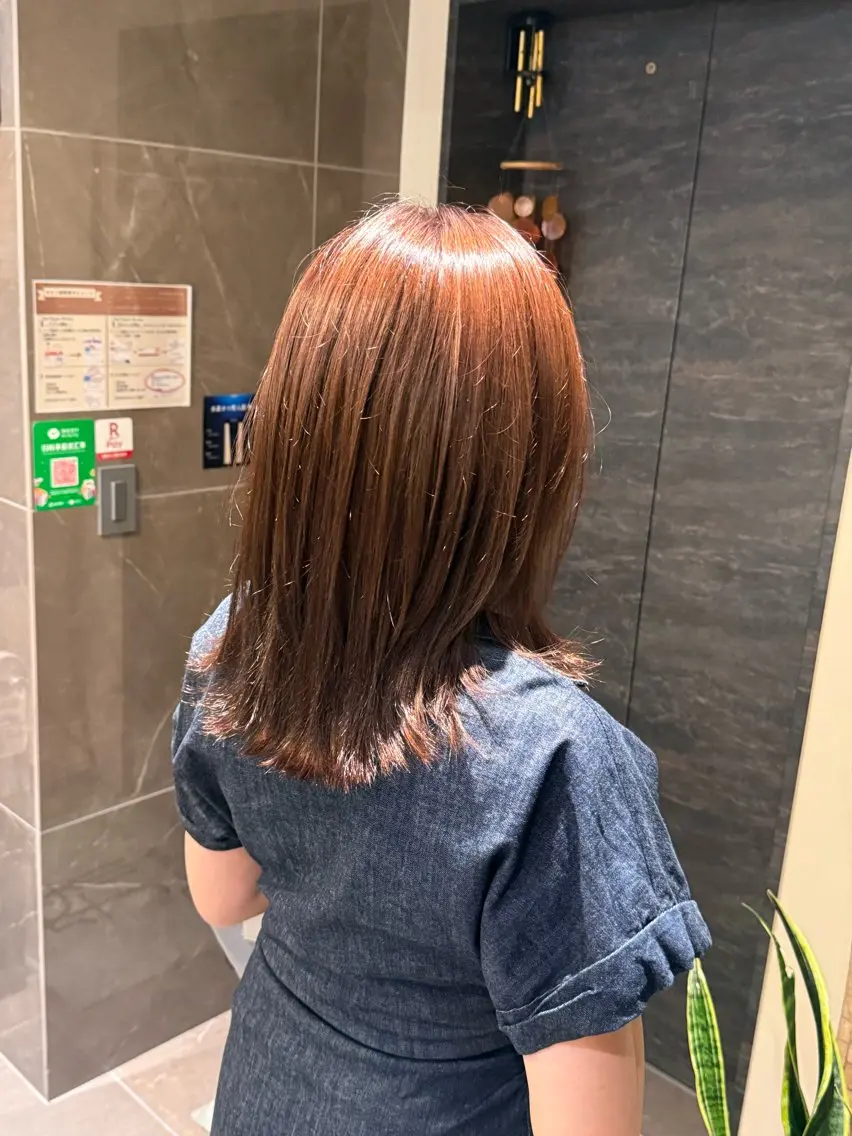 【6月16日18時45分~】ロング料金無し🎀透け感ワンカラー+3stepトリートメントの写真