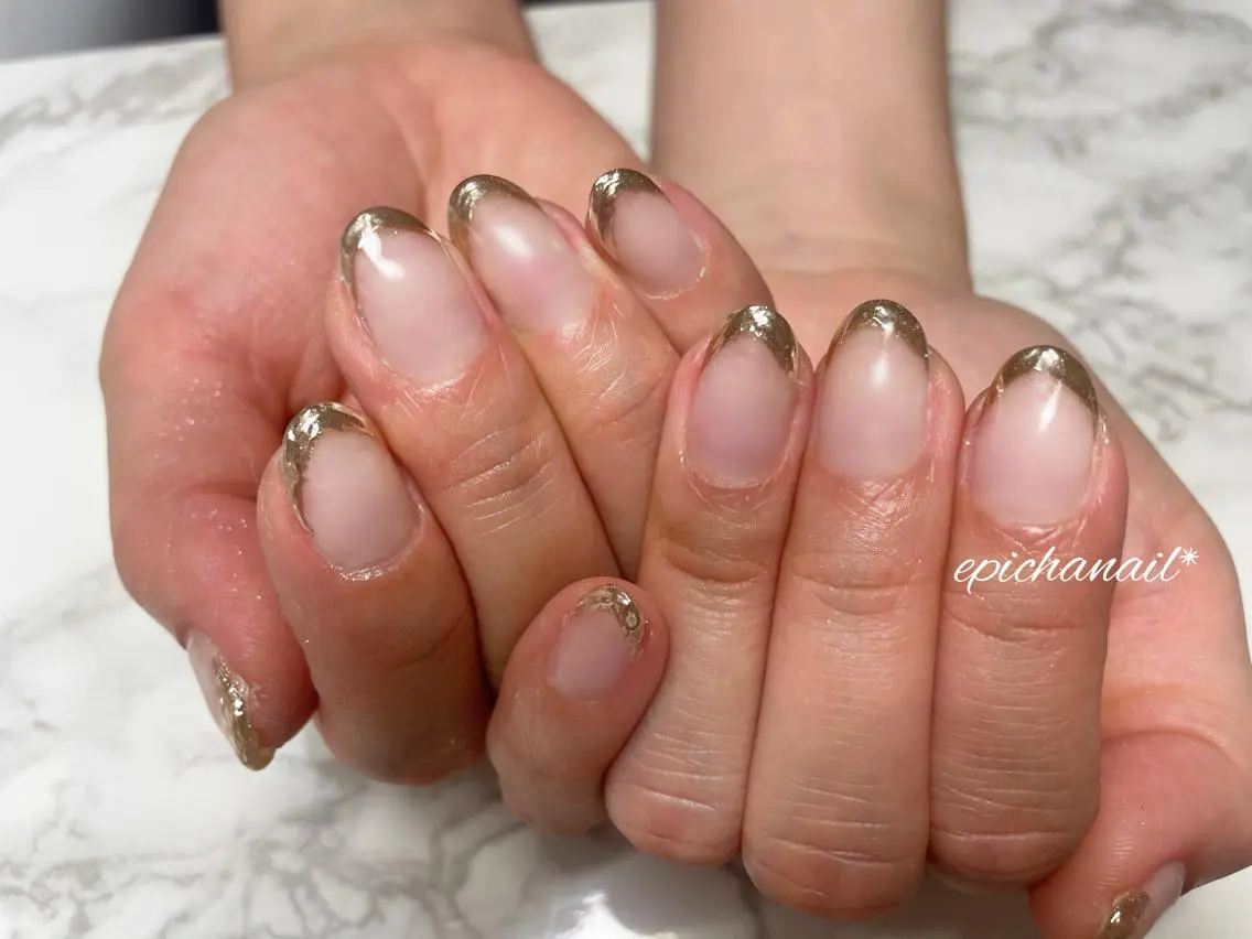 ネイル フレンチネイル ミラーネイル ニュアンスネイル EPICHA NAILのネイルデザイン