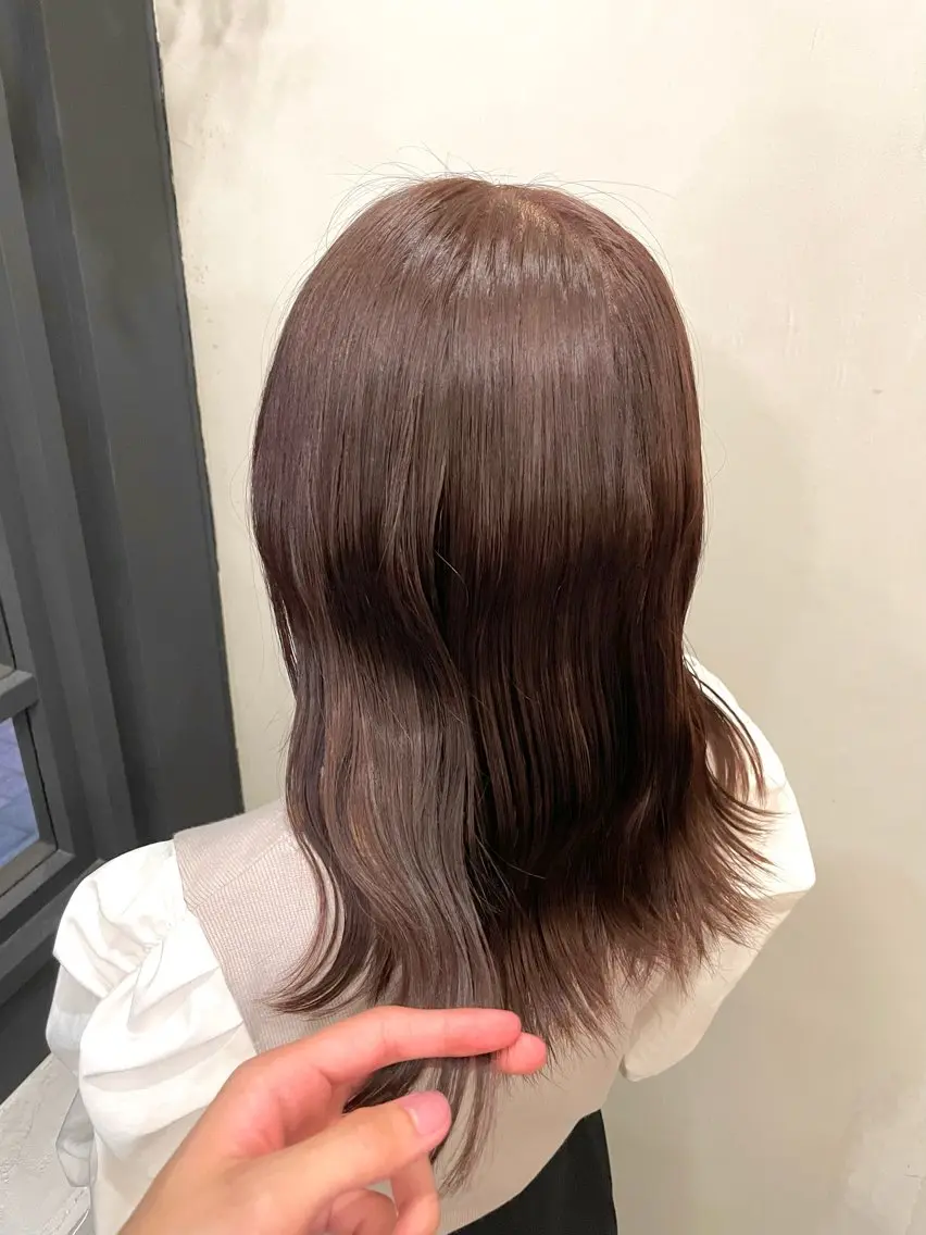 セミロング カラー ブラウンカラー ✨レディースカット モデル募集✨イブキのヘアスタイル