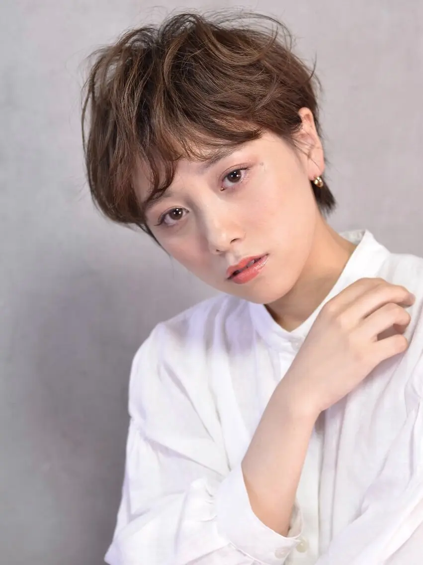 ショート カット ヘアカラー トリートメント 髪質改善/ヘアケア coiiはしもとはなのヘアスタイル