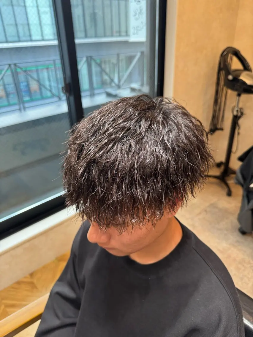 パーマ メンズ メンズパーマ カット パーマ 松ヶ迫 珠里のヘアスタイル