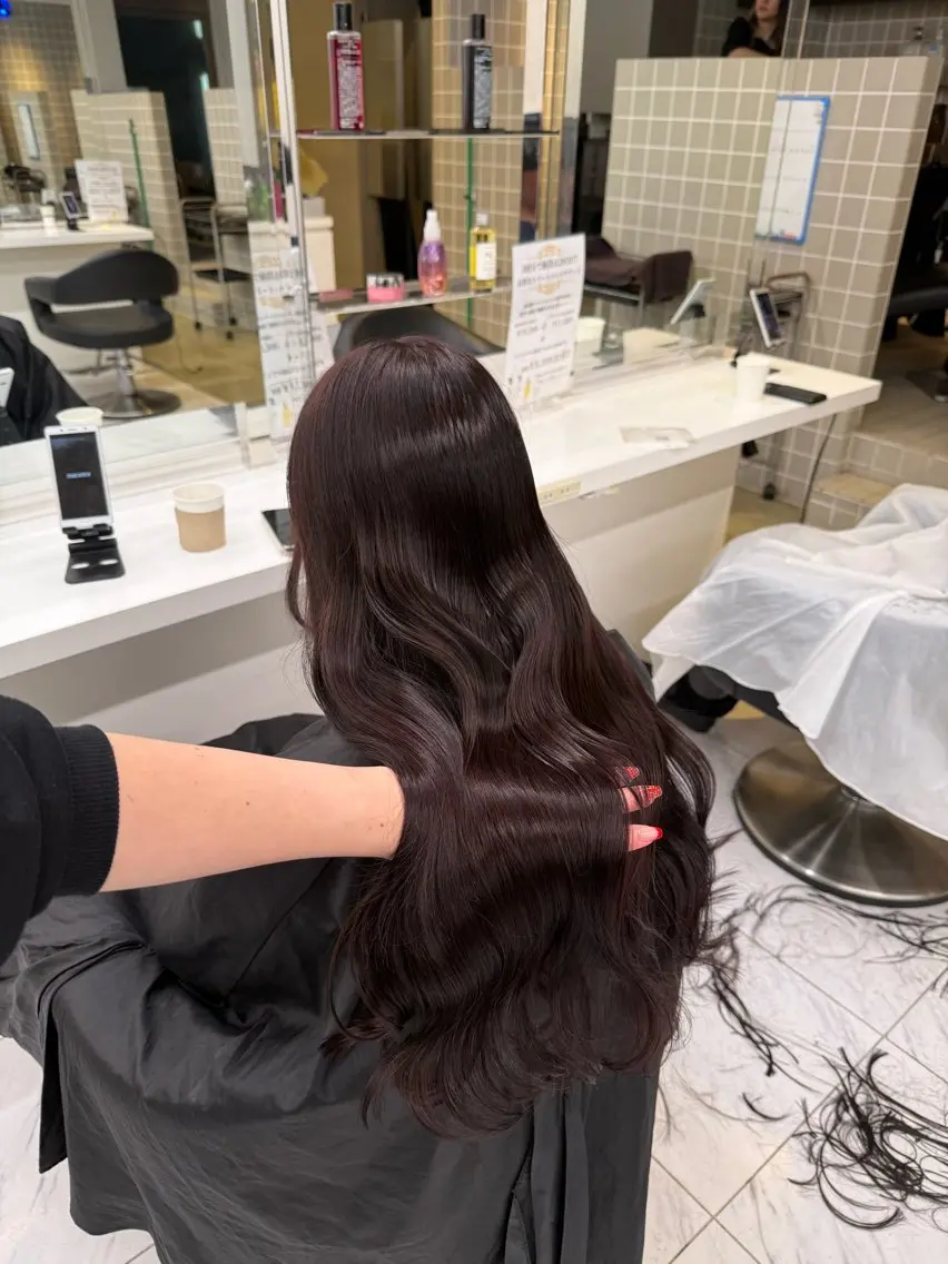 ロング カラー ヘアアレンジ ヘアカラー トリートメント ヘアセット 💗横浜美容室 💗HARUNAのヘアスタイル