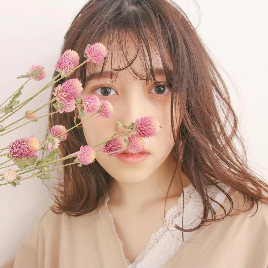 《ロング​〜​ミディアム・ボブ》カット&透明感ヘアカラー&内部補修トリートメントの写真