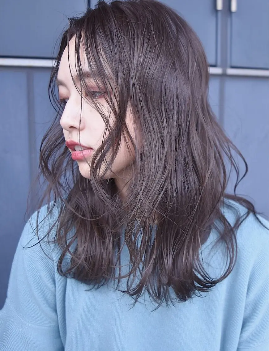 ロング ハイライト 髪質改善 韓国風ヘア 似合わせカット 小顔カット カット ヘアカラー トリートメント misa🫧ナチュラ ル縮毛矯正/髪質改善のヘアスタイル