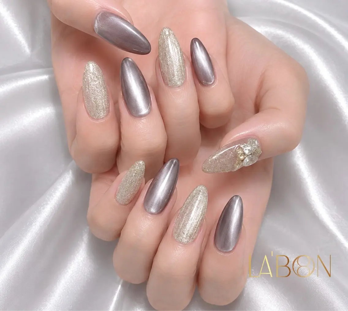 ネイル アートネイル ジェルネイル キラキラネイル 韓国ネイル ロングネイル Labon Nails Artのその他イメージ