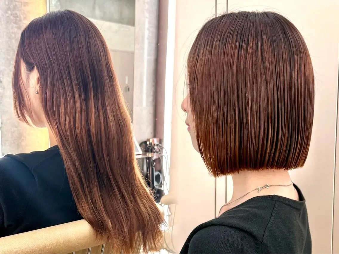 ミディアム カット 縮毛矯正 トリートメント 縮毛矯正/艶髪🦋 透明感　ゆうとのヘアスタイル
