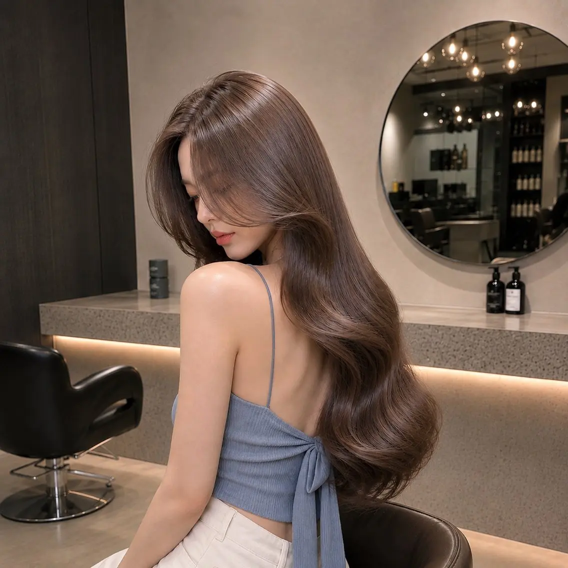 ロング ヘアカラー トリートメント 髪質改善×レイヤー 特化増原優斗のヘアスタイル