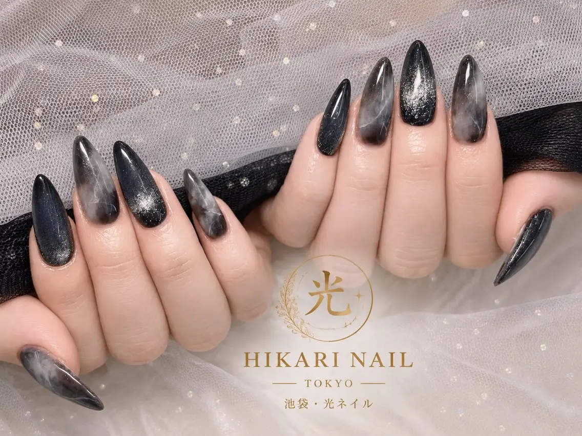 ネイル チークネイル 長さ出し フレンチネイル ガーリー ハート ハンドネイル HikariNail Ikebukuroのネイルデザイン