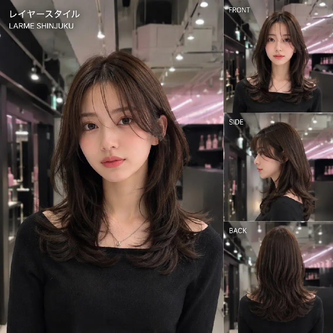 セミロング ヘアカラー トリートメント 新宿/韓国レイヤー/ 髪質改善/ 佐藤のヘアスタイル