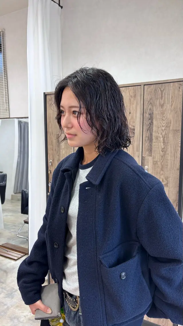 ミディアム パーマ i'll 未空のヘアスタイル