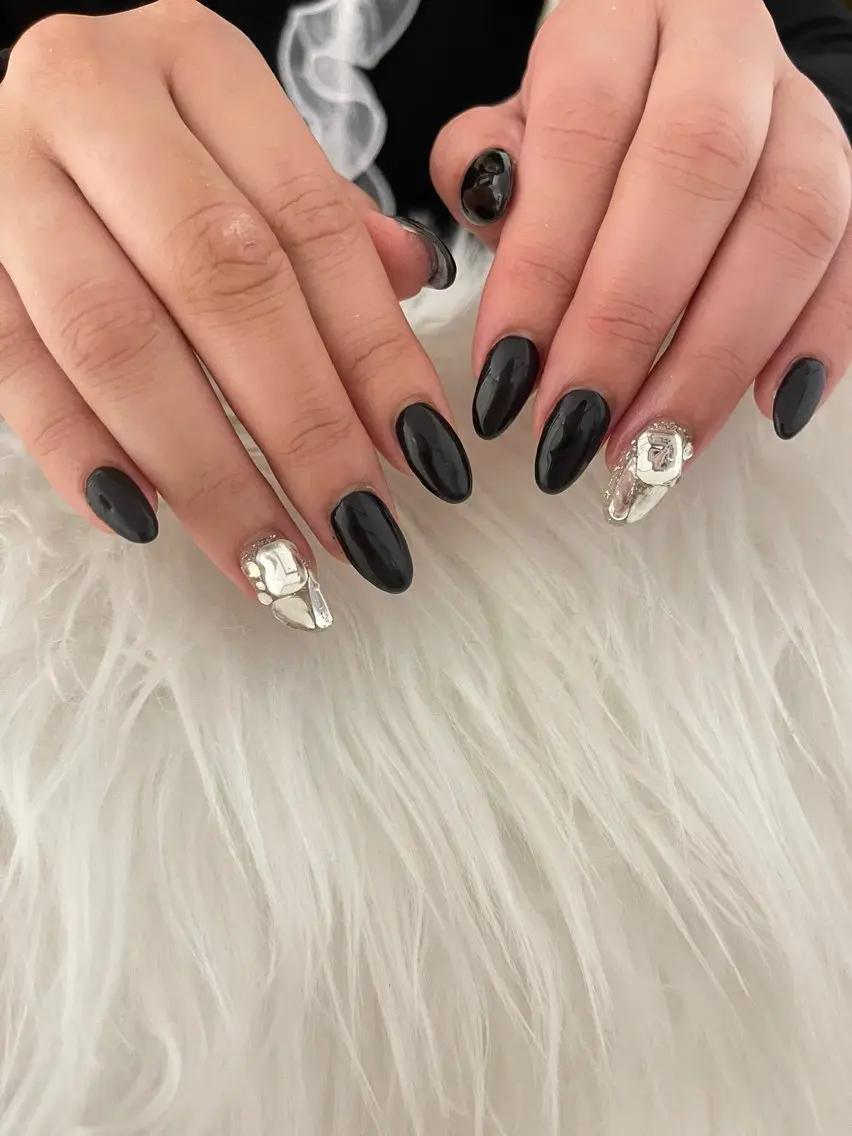 ネイル 韓国ネイル シンプルネイル ストーンネイル ハンドネイル nail salon hoLLyhockのネイルデザイン