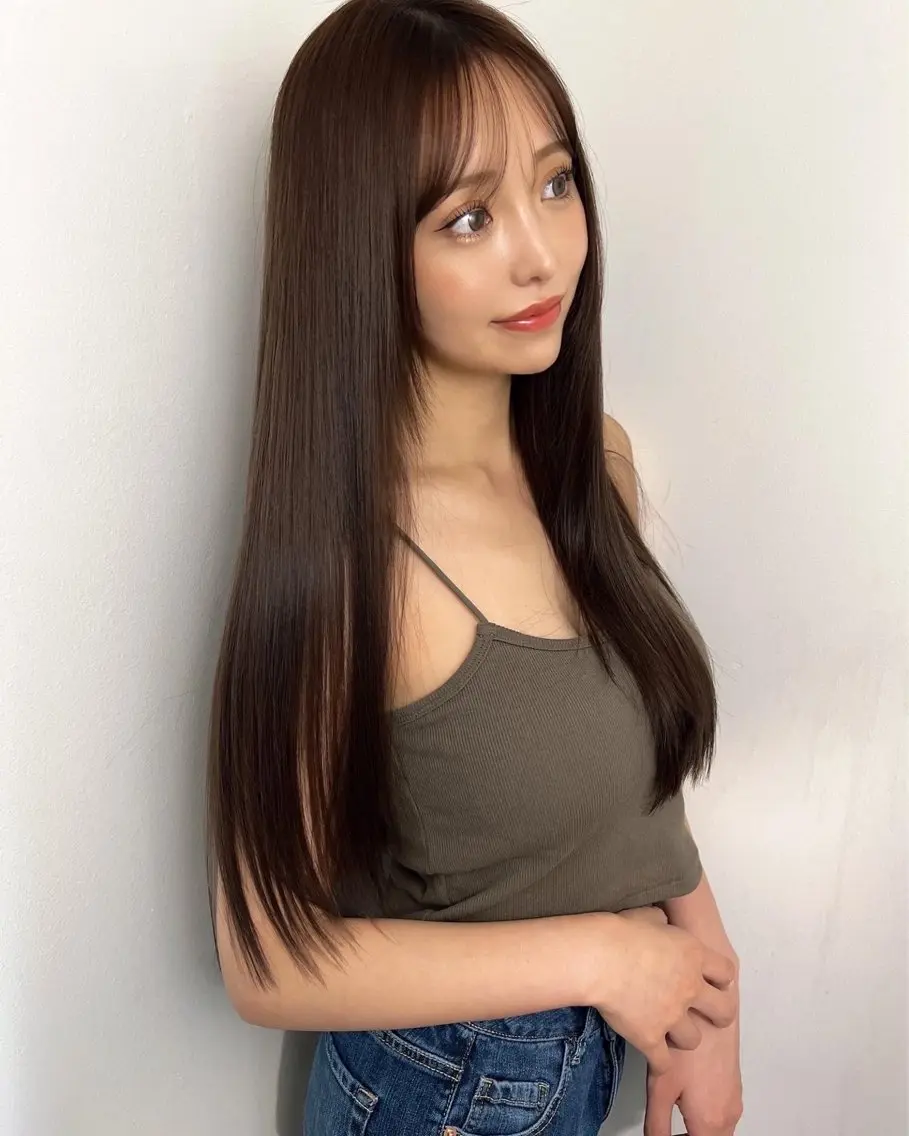 ロング 🇨🇳ワンホンヘア 下田鉄也のヘアスタイル
