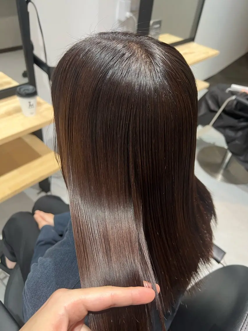 セミロング カット 縮毛矯正 Teru Babaのヘアスタイル
