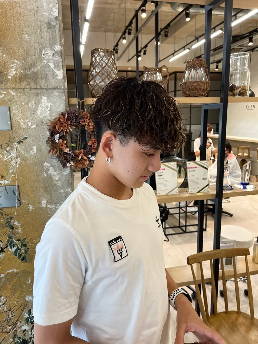 カラー パーマ メンズ メンズ特化 タメイシのヘアスタイル
