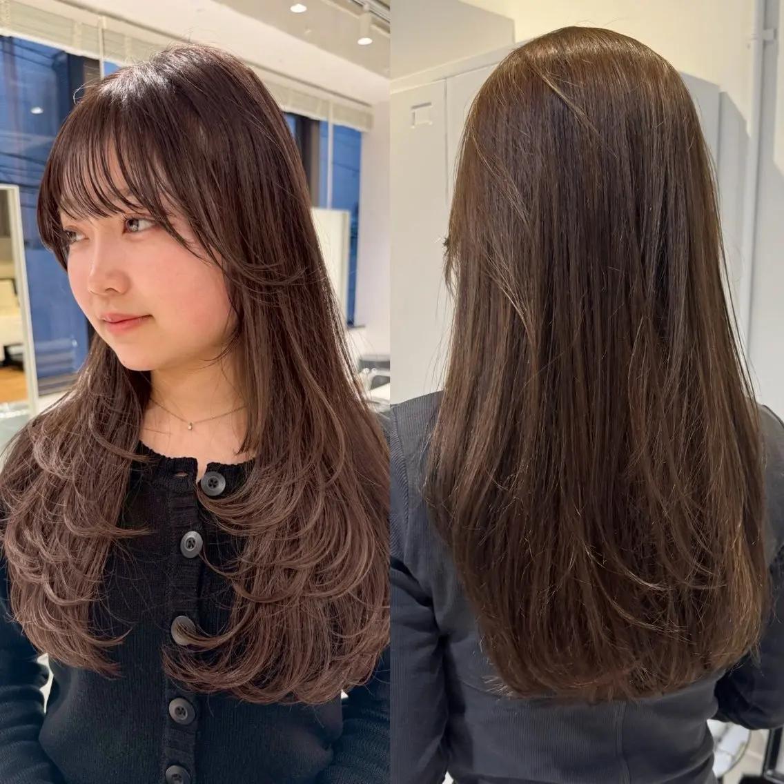 ロング カラー ハッシュカット レイヤーカット カット 縮毛矯正/レイヤー /kirara🌼のヘアスタイル