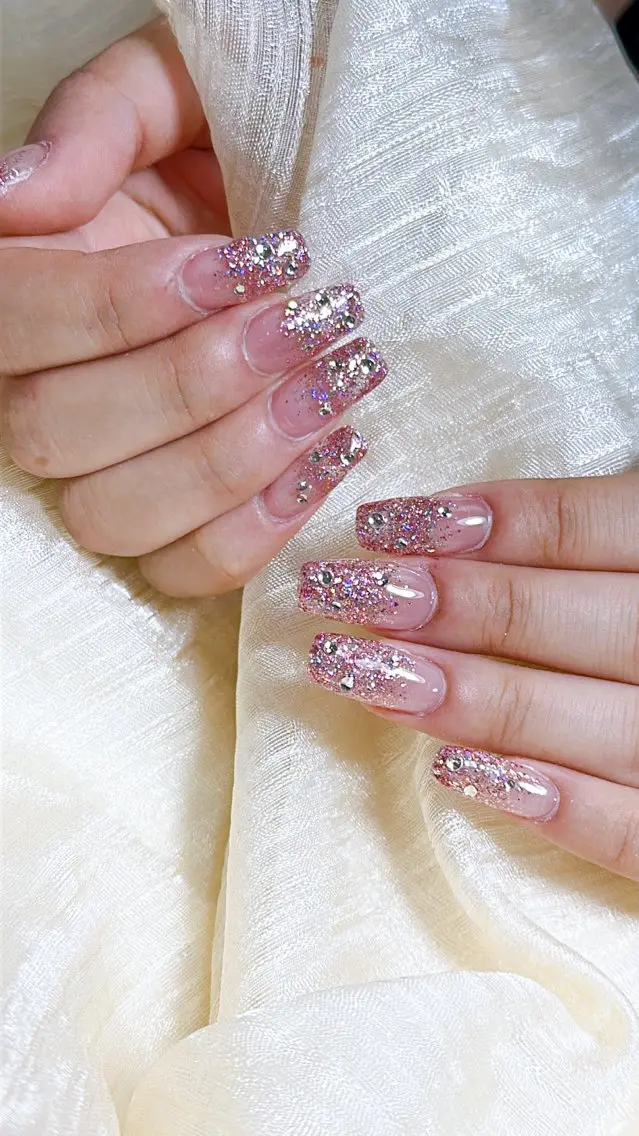 💅🍓ワンカラー/ラメグラ/フラッシュネイル✨2個パーツ or 2本埋め尽くしの写真