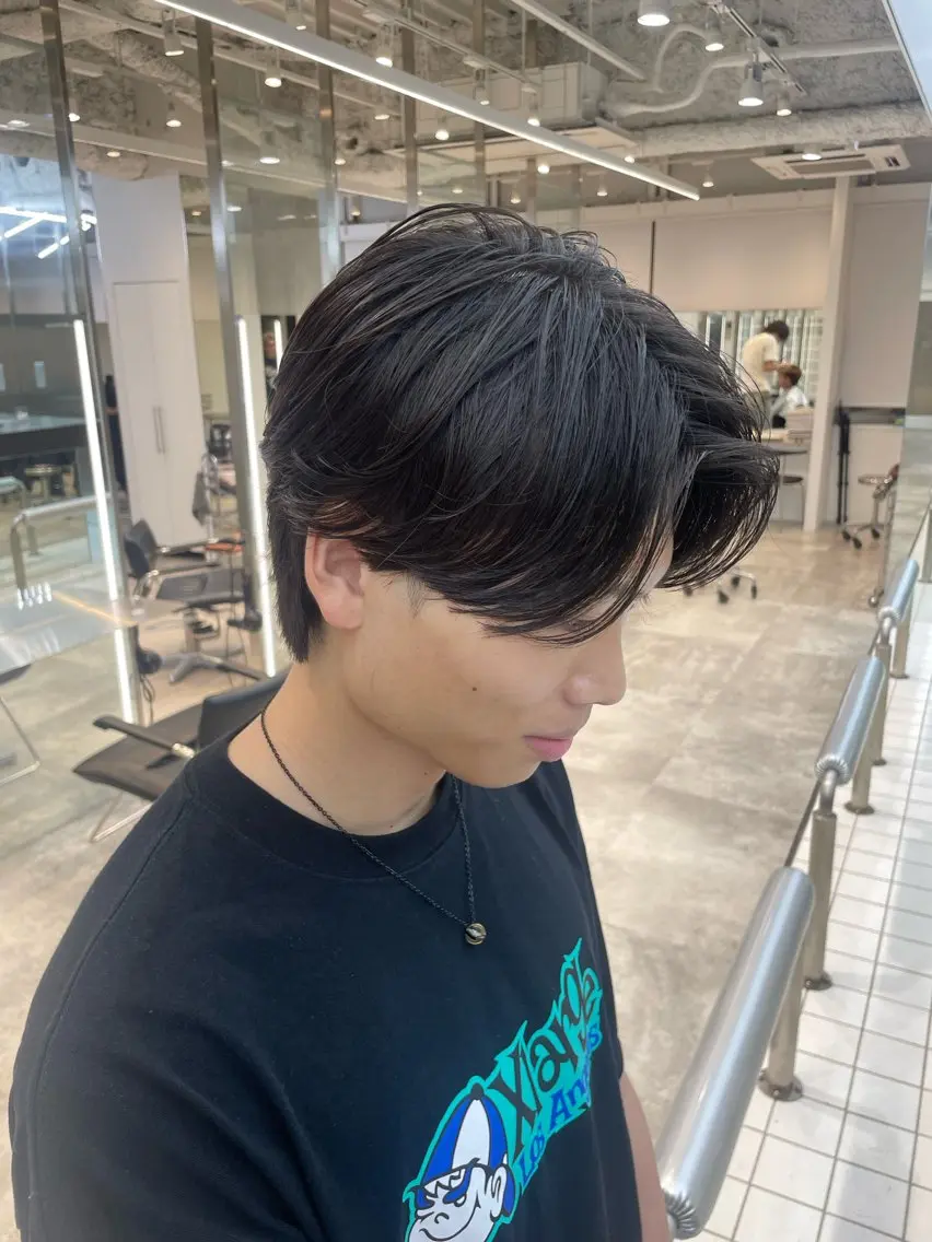 ショート パーマ メンズ メンズパーマ ニュアンスパーマ 神山 哲のヘアスタイル