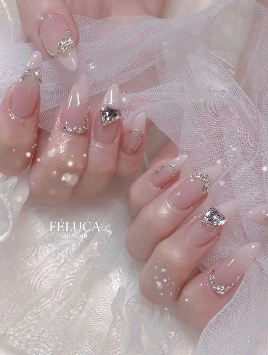 ネイル チークネイル ツイードネイル ワンホンネイル 冬ネイル ハンドネイル FELUCA rinaのネイルデザイン