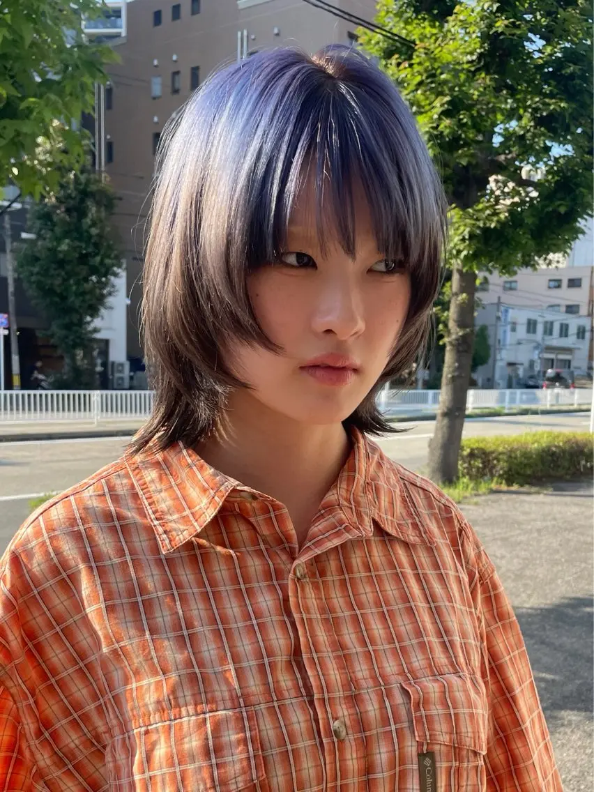 ミディアム カット ヘアカラー トリートメント ブリーチなし/透明感 カラー/miyouのヘアスタイル
