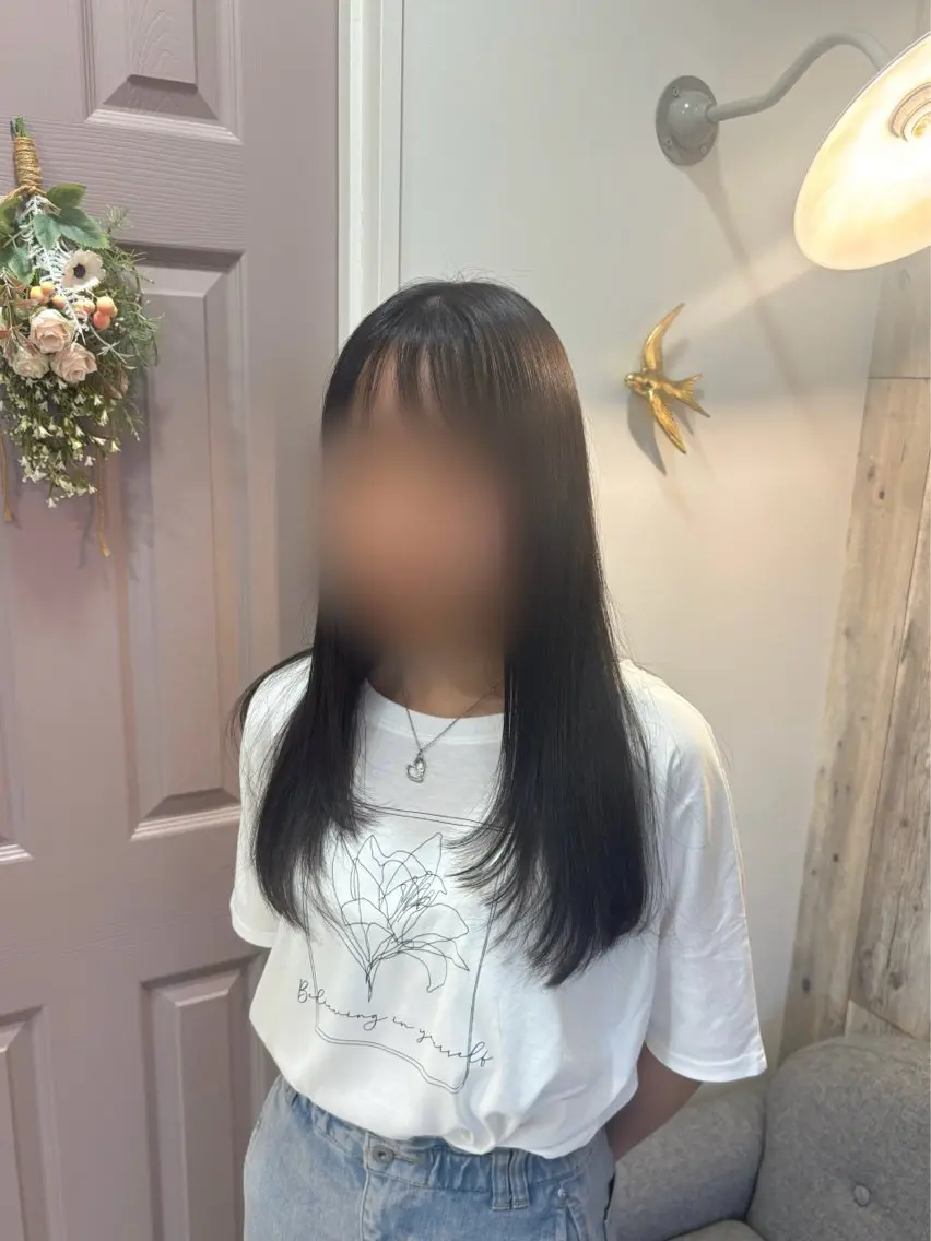 【 中高生限定 】レイヤーカット+韓国風前髪･顔周りカット⟡.*の写真