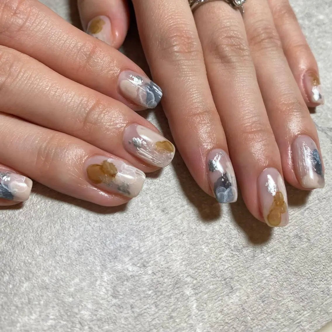 ネイル アートネイル ニュアンスネイル 春ネイル 夏ネイル ハンドネイル 山田 貴子のネイルデザイン