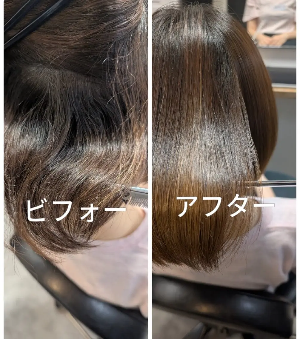 ショート ショートヘア 縮毛矯正 縮毛矯正 トリートメント 艶髪/ミントカラー/ 肌が綺麗に見えるお色のヘアスタイル