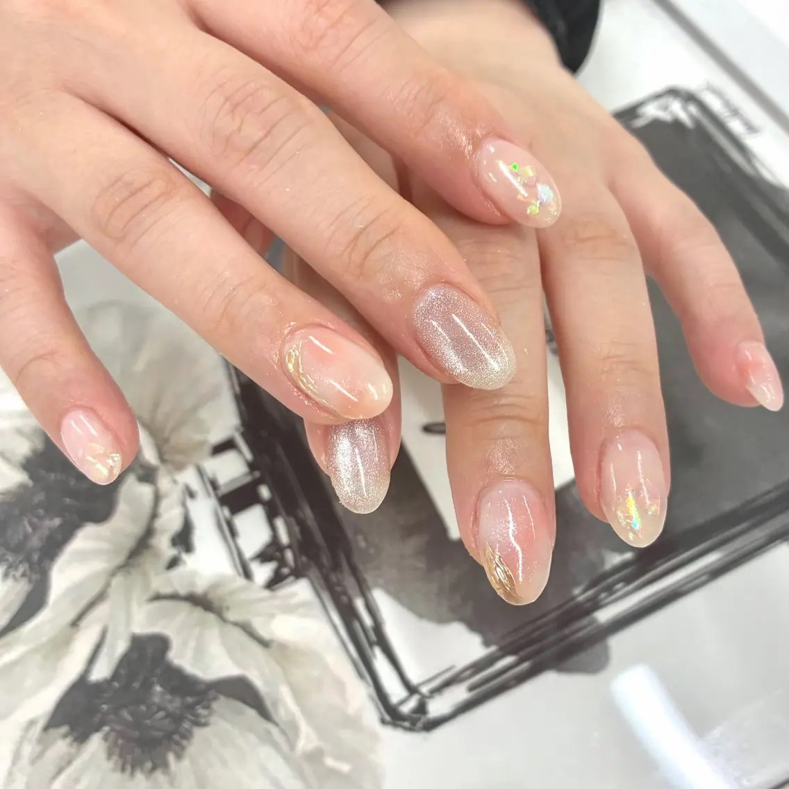 ネイル ニュアンスネイル ハンドネイル _white 上本町店のネイルデザイン