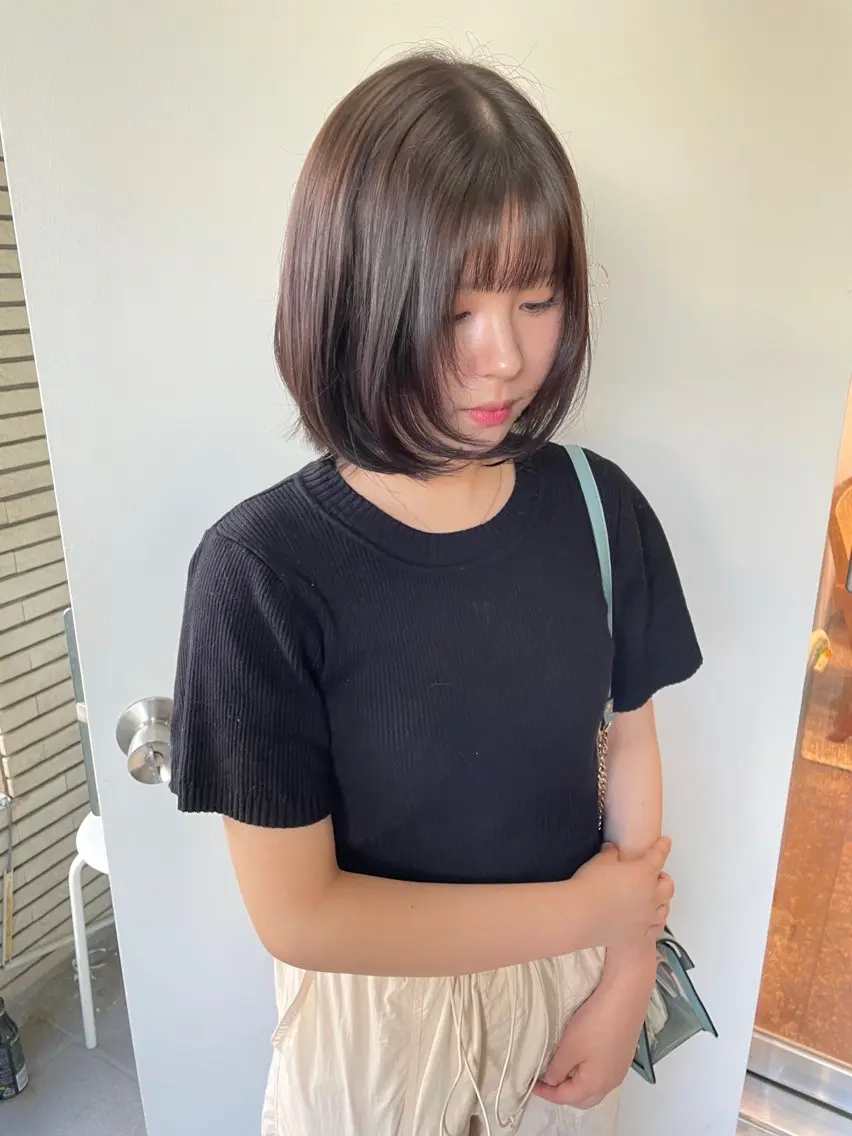 ショート カラー 透明感カラー ボブ レイヤーカット カット ヘアカラー トリートメント レイヤーカット🎀 kanaのヘアスタイル