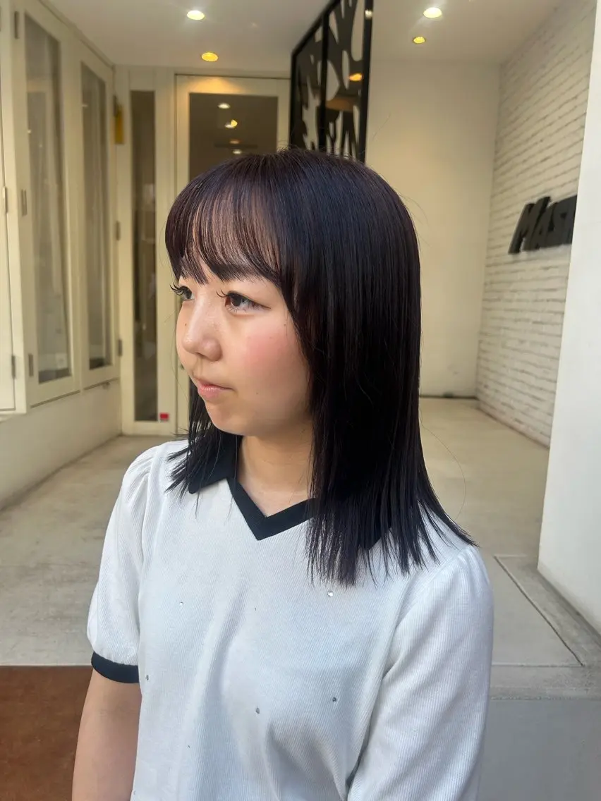 ミディアム カラー 北口 華乃のヘアスタイル