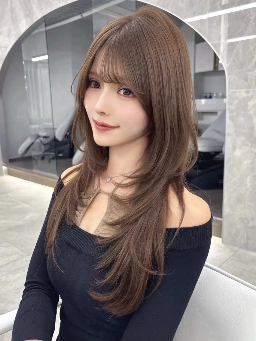 韓国風🇰🇷レイヤーカット✖️ケアトリートメント✨️の写真