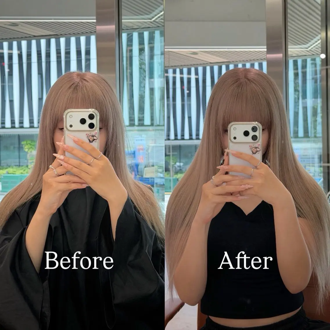 ロング カラー シールエクステ ハイトーンカラー エクステ ヘアカラー エクステ シールエクステ特化 ハイトーン、NANAのヘアスタイル