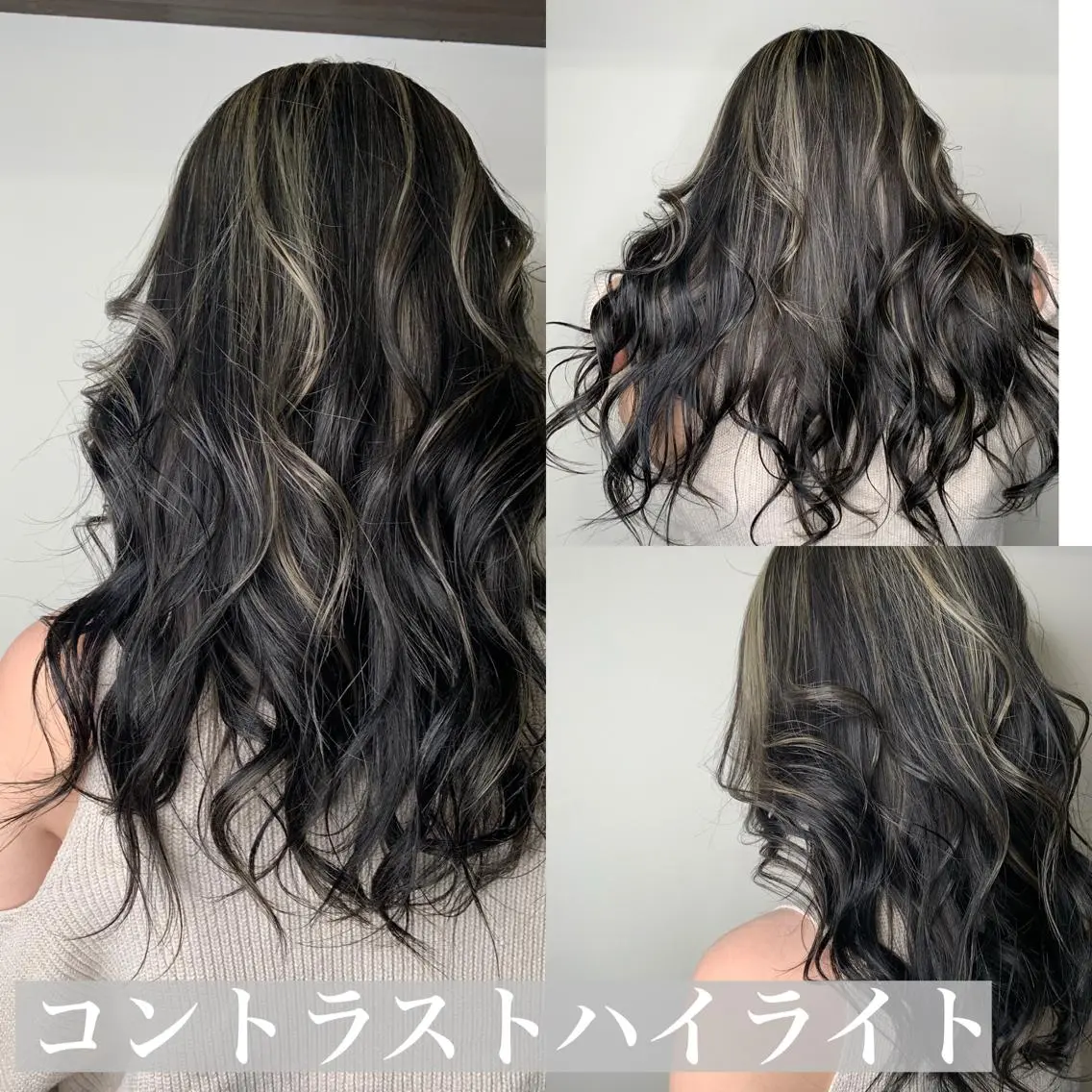セミロング カラー ハイライトカラー ハイライト カット トリートメント ヘアセット メンズサロン ANSWERのヘアスタイル