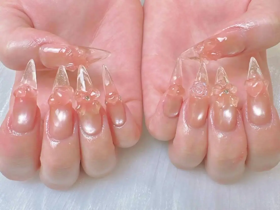 ネイル ジェルネイル マグネットネイル 持ち込み オフィスネイル パラジェル ハンドネイル Nails by AN.*✧のネイルデザイン