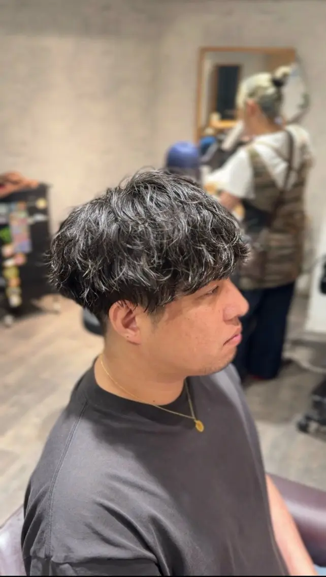 ショート パーマ メンズ カット パーマ Afinar 乃空 メンズ特化促進中!のヘアスタイル