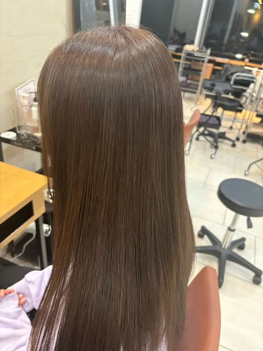 カラー ベージュカラー ヘーゼル ブリーチなしカラー/ パーマ/おとは🌱のヘアスタイル