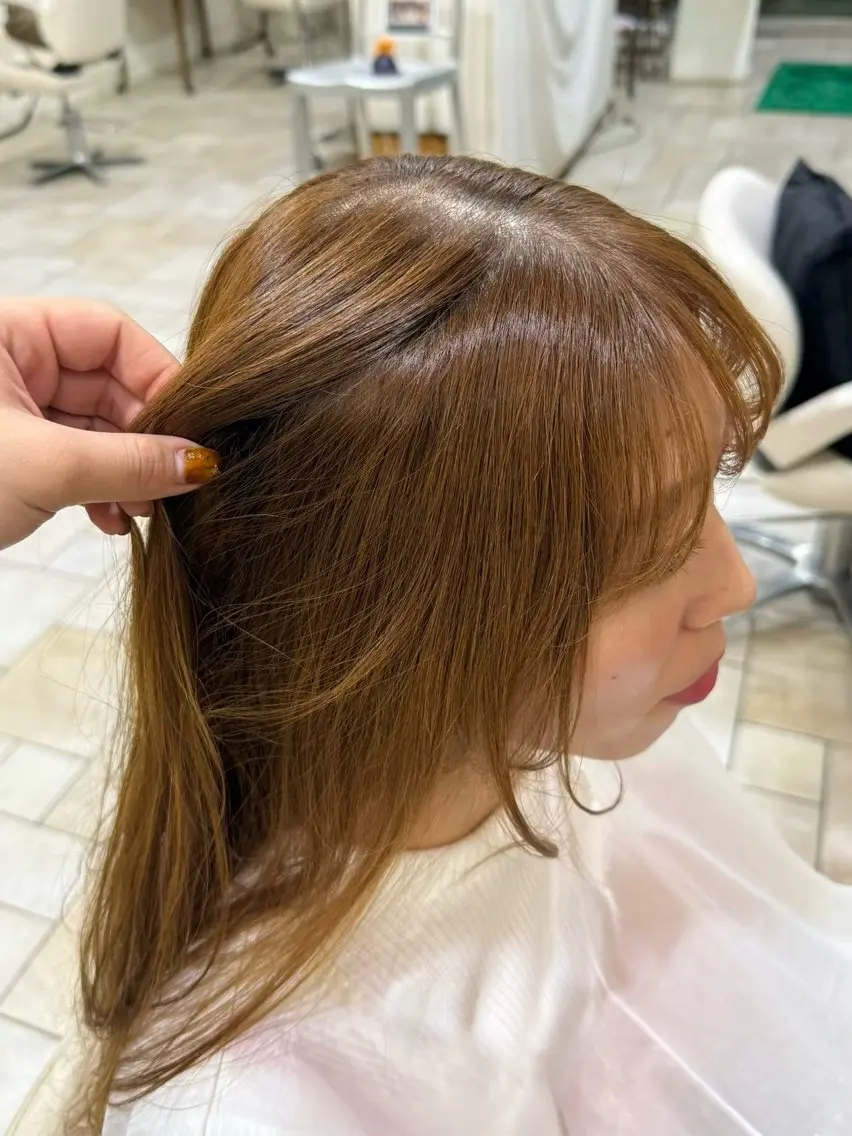 ロング カラー ブリーチ ブリーチなしカラー 高橋 愛のヘアスタイル