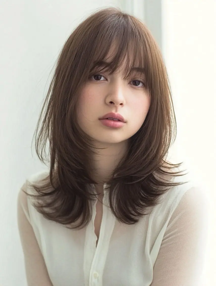ミディアム カラー ヘアカラー 韓国×艶ハイトーンが かわいい✨️リオ🍒のヘアスタイル