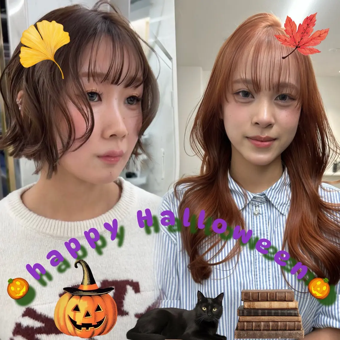 カラー ハロウィン ヘアカラー 中尾 遥那のヘアスタイル