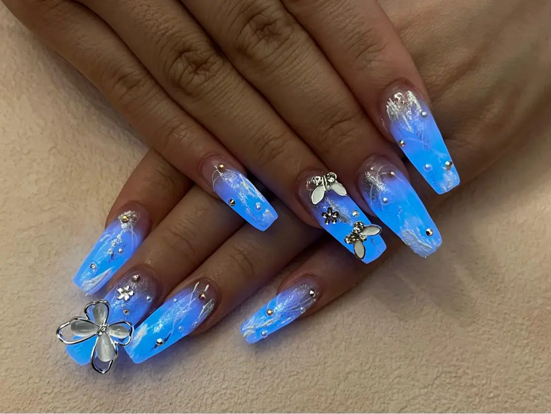 ロング ネイル ロング 長さ出し ジェルネイル ロングネイル ニュアンスネイル T&A nailのネイルデザイン