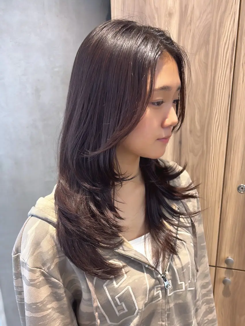 ロング カラー カット トリートメント 🇰🇷韓国ヘア/ハ イトーン💞yui♡のヘアスタイル