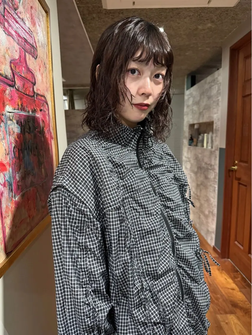 ミディアム カラー パーマ カット ヘアカラー パーマ トリートメント mai / linoah˚✧のヘアスタイル